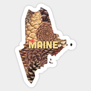 Maine state design / Maine pine tree lover / Maine gift idea / Maine lobster gift / Maine home state Sticker